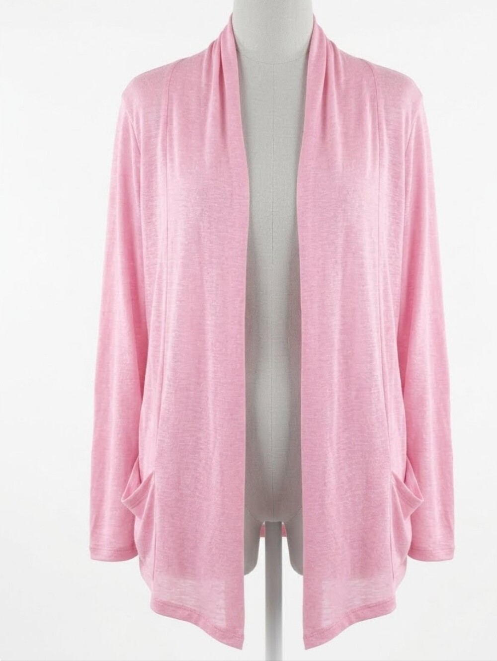 Ambiance Pink Lightweight Draped Cardigan Sz XL